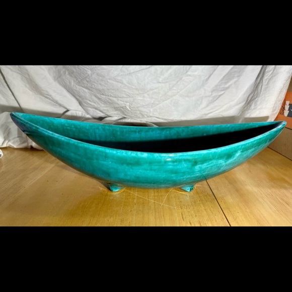 Gorgeous Vtg Green drip glaze pottery dish 15x6x4” (Alliston Canada MLP 069) - Picture 8 of 8